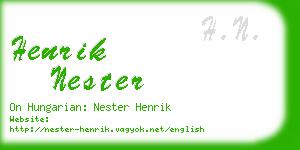 henrik nester business card